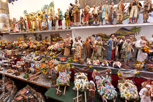 Fototapeta Naklejka Na Ścianę i Meble -  San Gregorio Armeno street of the nativity scene in Naples