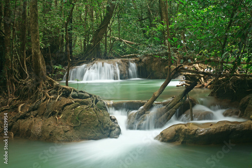 beautiful waterfall at Thi Lo Su