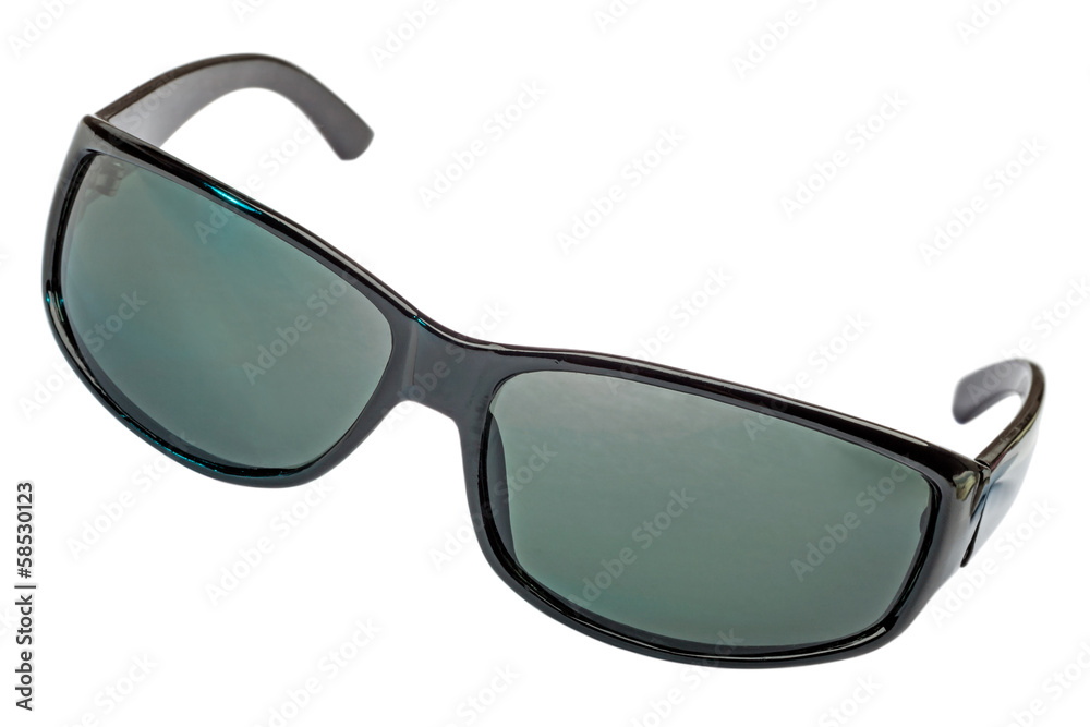 Black sunglasses on white Black sunglasses on white
