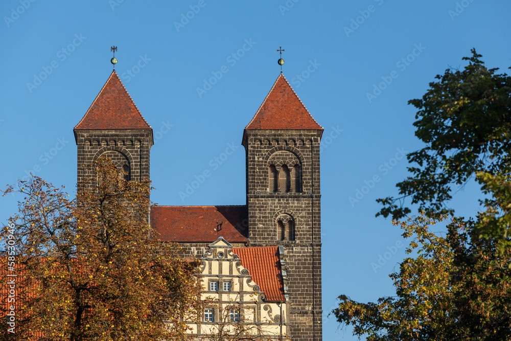 Blick auf die Stiftskirche Quedlinburg