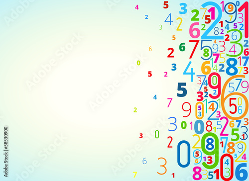 Vector background from numbers