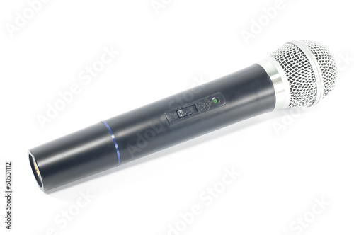 Microphone isolated on white background.
