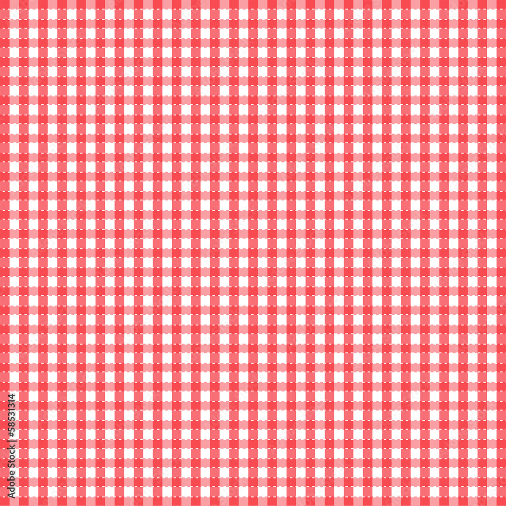 Seamless retro white-red square tablecloth Seamless retro white-red square tablecloth