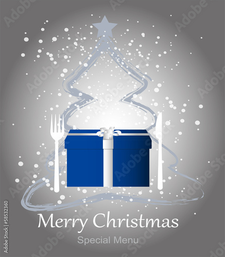 illustrazione di menù per natale