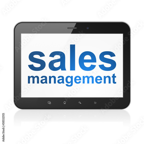 Marketing concept: Sales Management on tablet pc computer