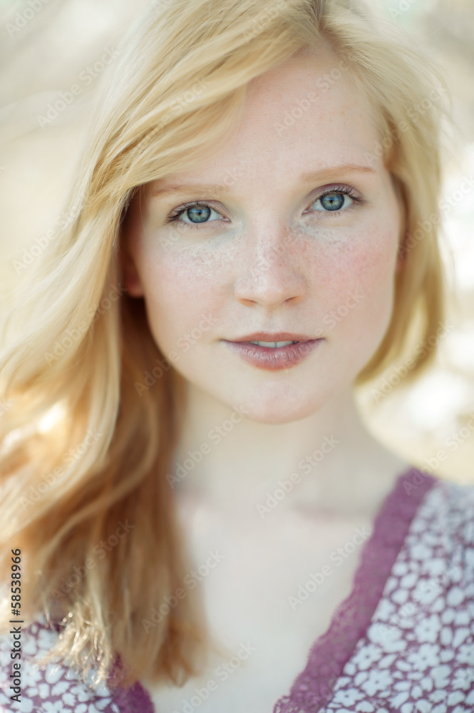 Beautiful girl face close up Beautiful girl face close up
