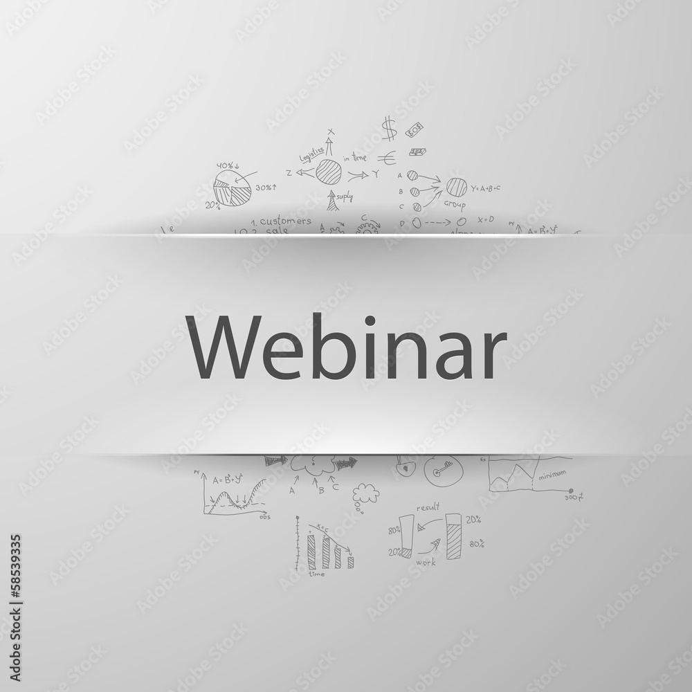 Fototapeta premium Education concept: inscription webinar with formulas