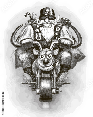 Santa Claus Biker