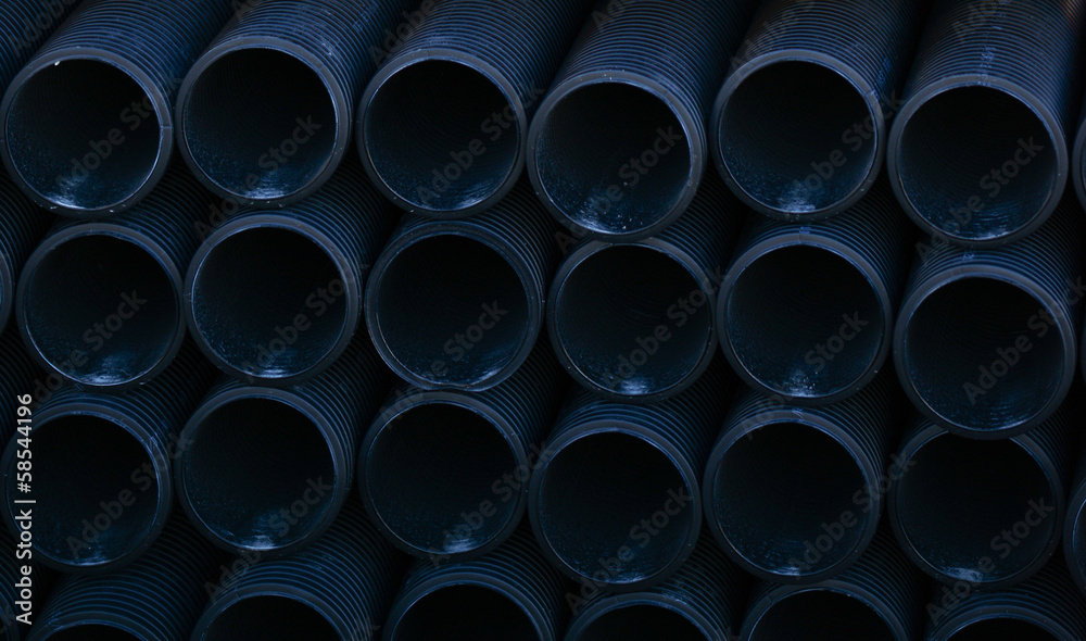 Plastic industrial pipes background Plastic industrial pipes background