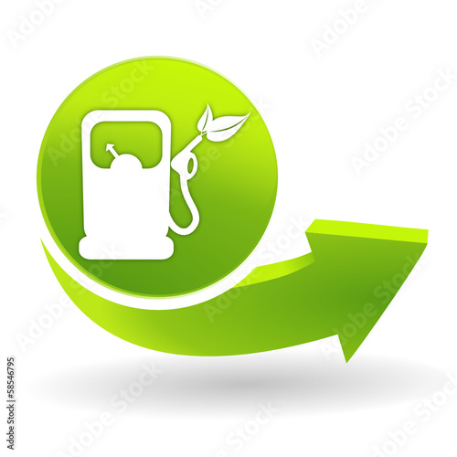 carburant vert sur symbole vert