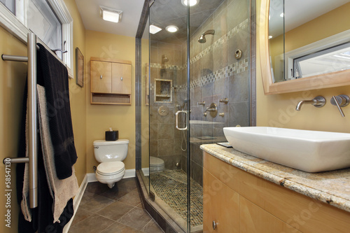 Master bath with overcounter sink