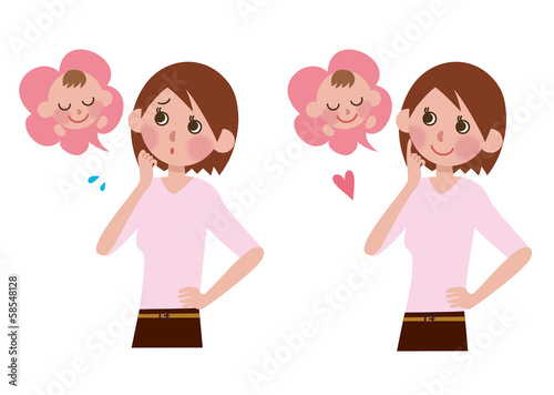 赤ちゃんと女性