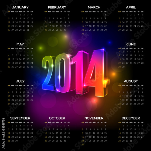 2014 calendar