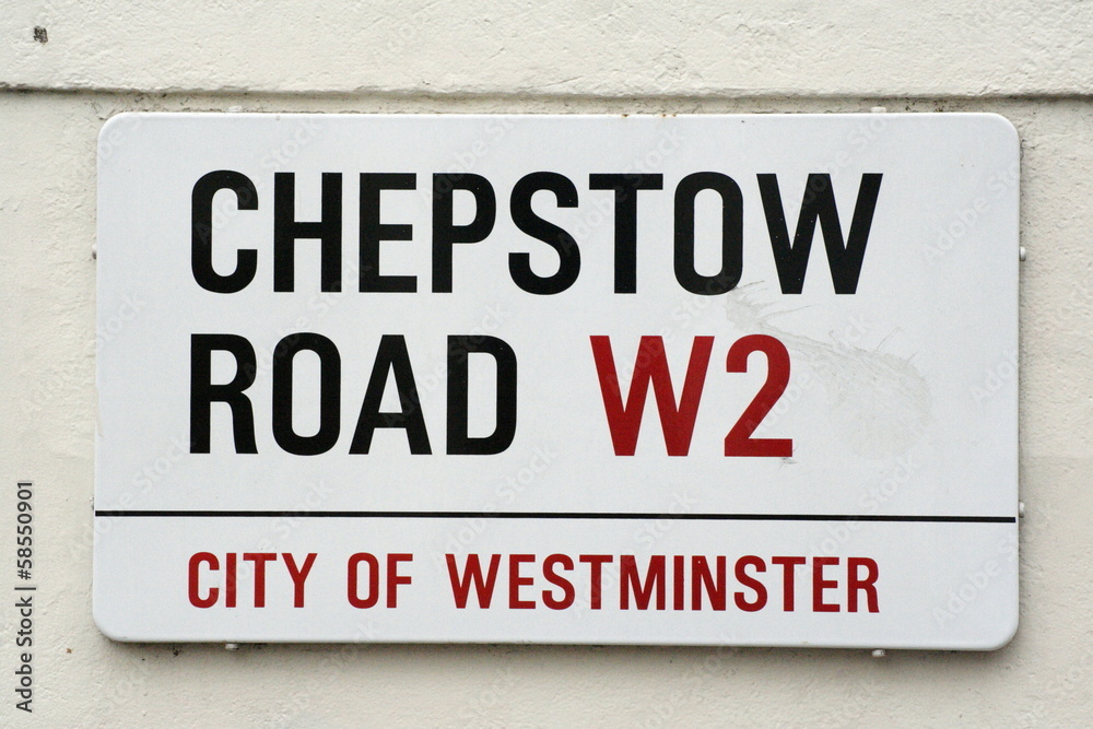 Chepstow Road a central london street sign