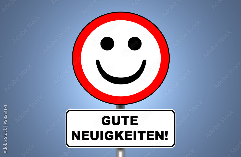 Fototapeta premium Gute Neuigkeiten