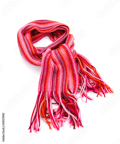 Striped red scarf