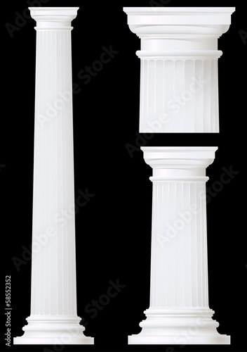 doric column set ,vector drawing