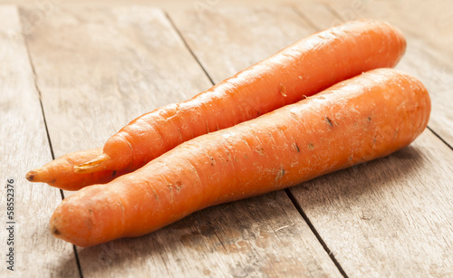 carrot on wooden background