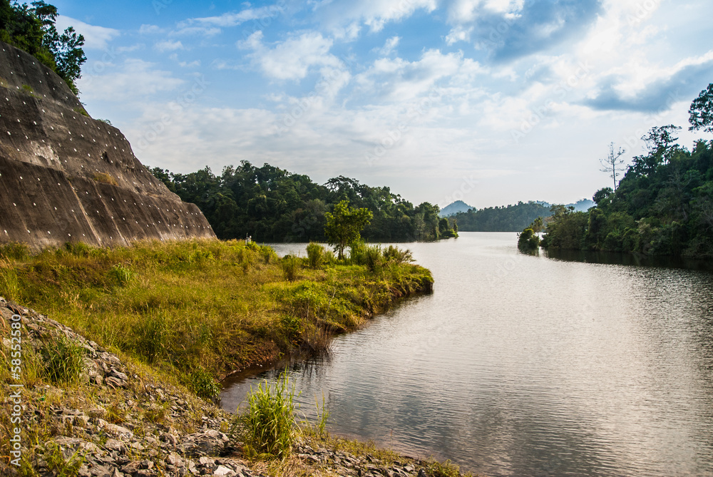 Dam water storage in thailand