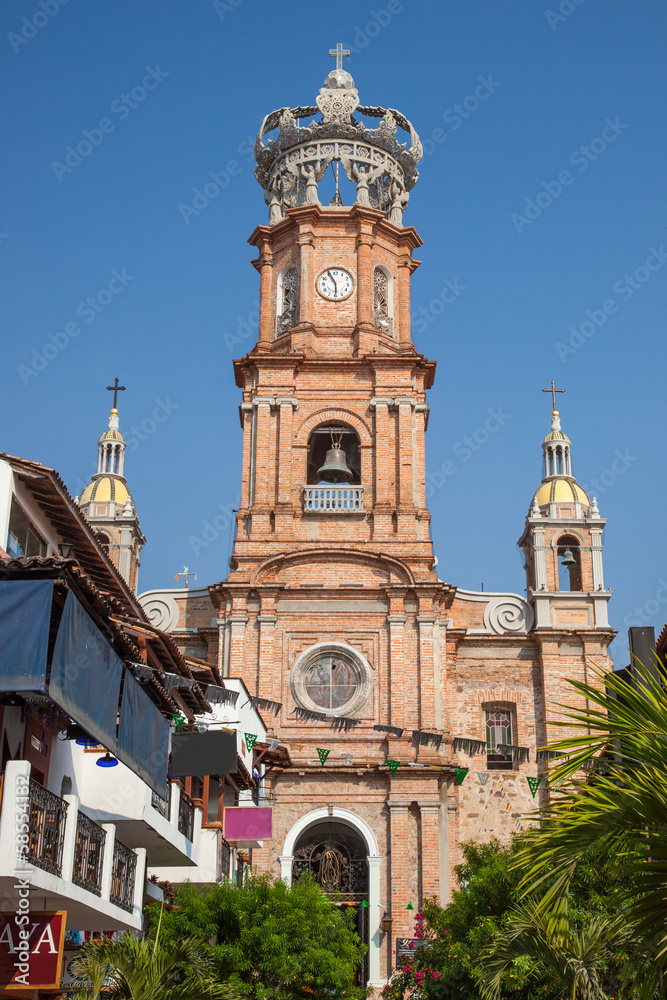 Church of our lady of Guadalupe down town Puerto Vallarta.