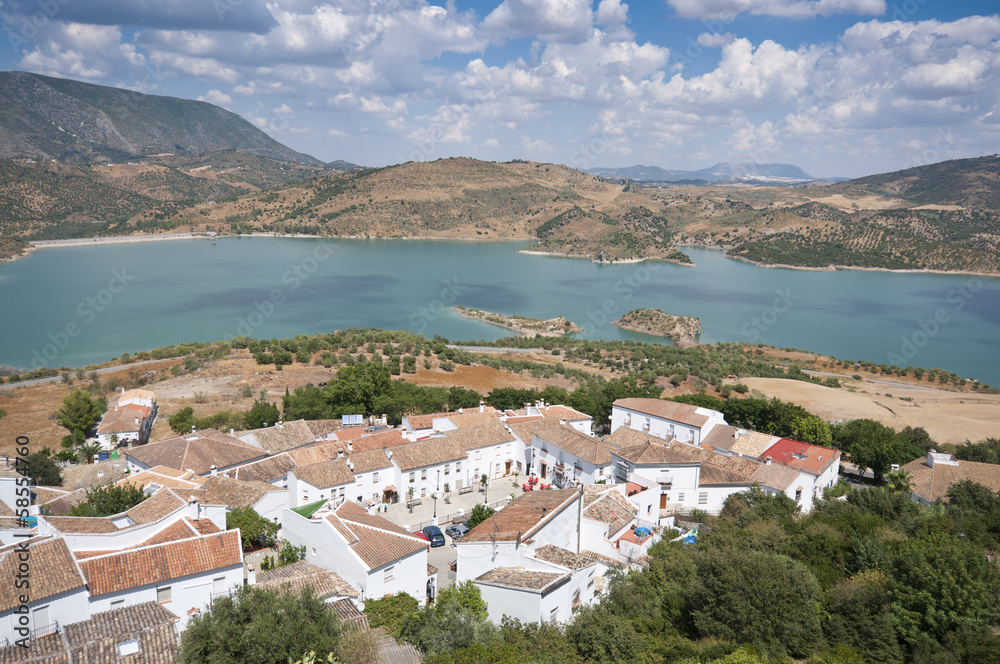 Views of Zahara Reservoir, Cadiz, Andalusia, Spain