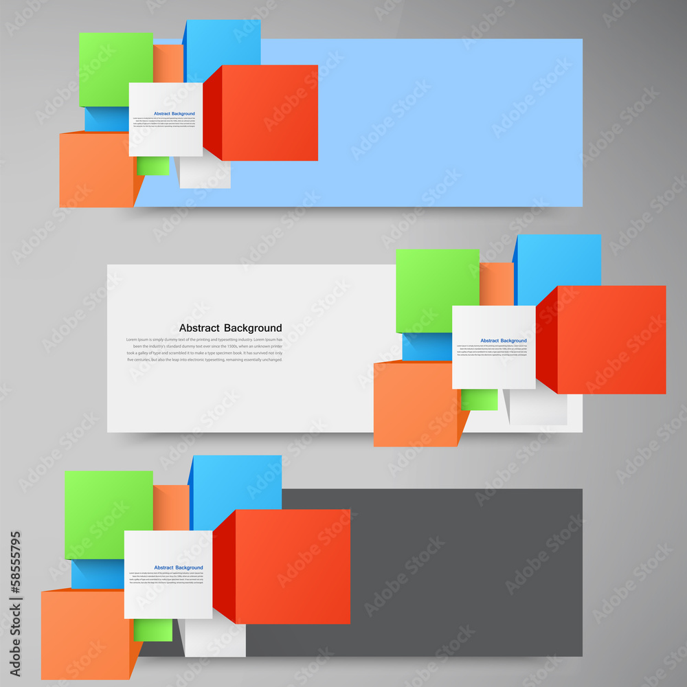 Vector abstract background. Square and 3d object Vector abstract background. Square and 3d object
