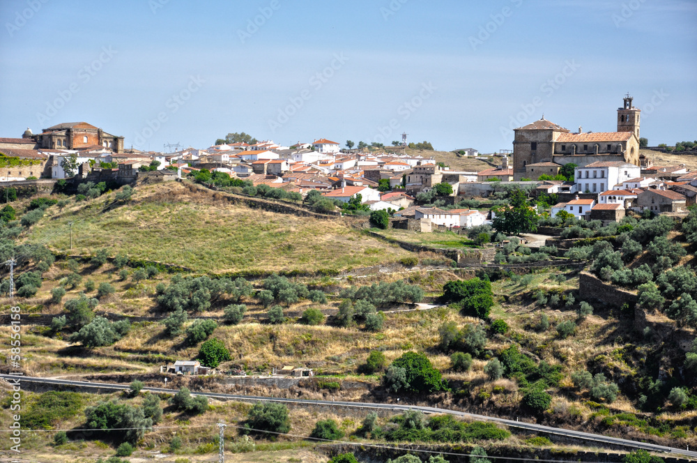 Vista de Alcántara, Cáceres, Extremadura, España