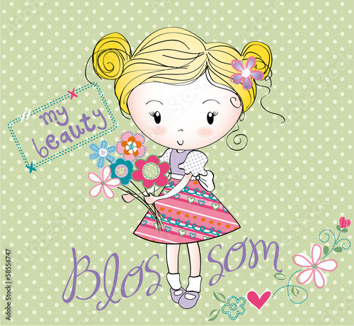 girl with bouquet
