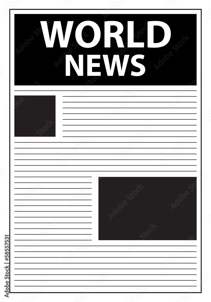 World News Newspaper First Page Template