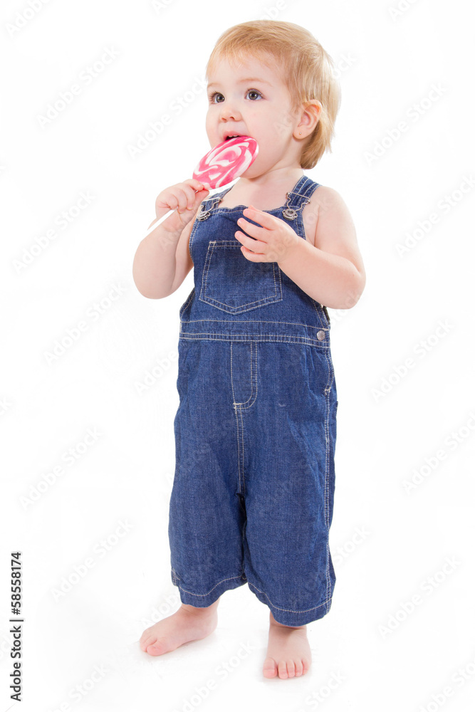 Baby with lollipop Baby with lollipop