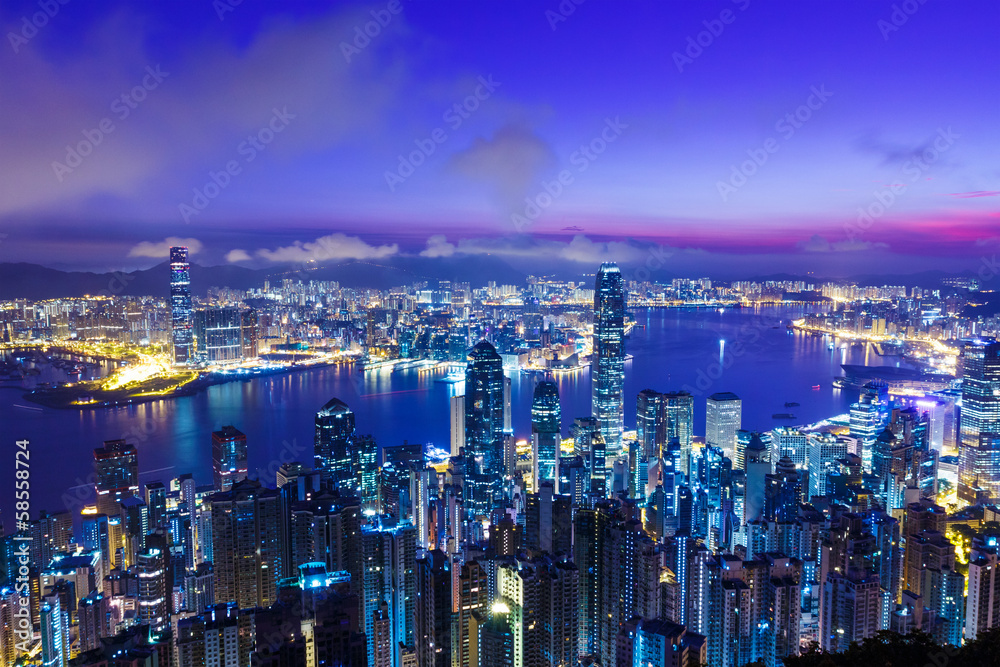Hong Kong skyline from the peak