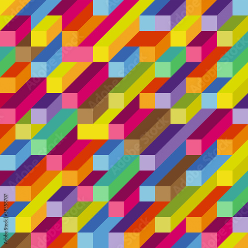 fond art cube abstrait en couleur