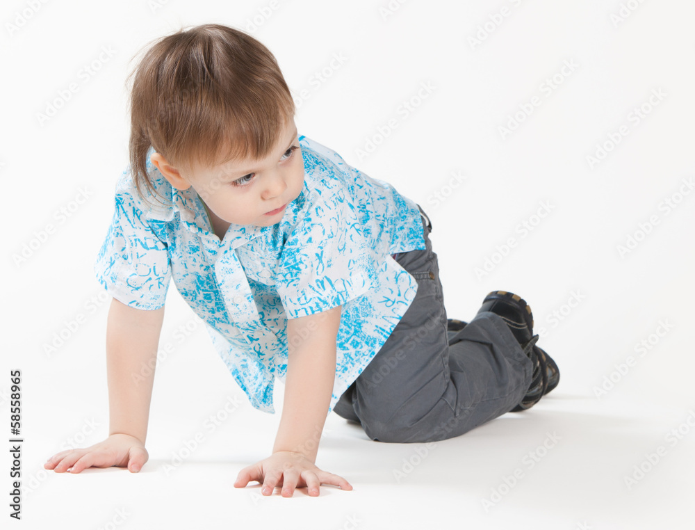Little boy creeping Little boy creeping