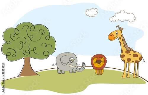 cute animals in the forest