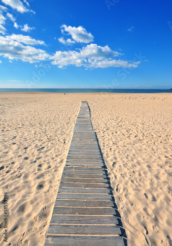 Wooden path to the beach