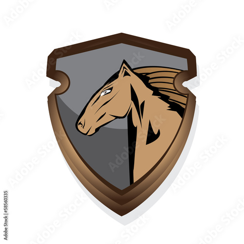 vector cartoon horse head. 2014 - Year of the Horse