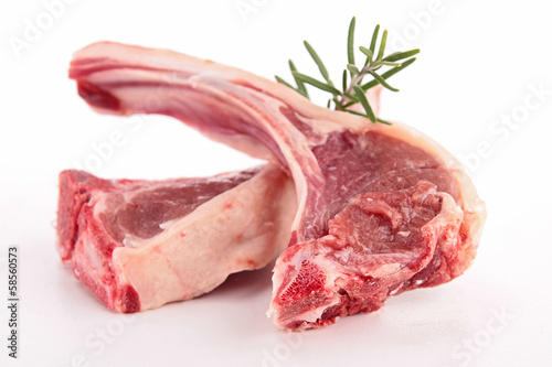 Photo raw lamb chop