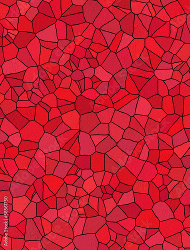 red background from tile mosaic