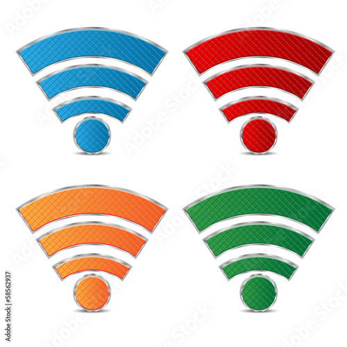 Sound color icons for the website.set icons of sound isolated on