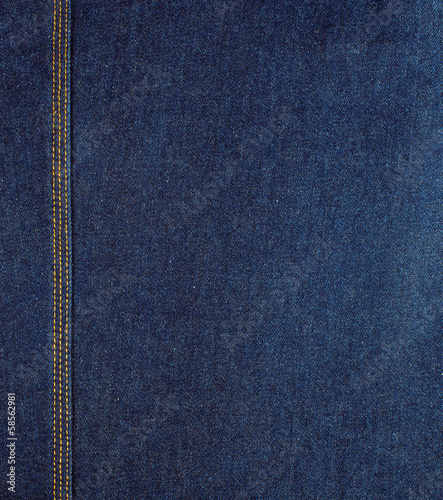 Raw blue denim