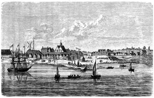 New-York (New-Amsterdam) : View 17th century photo