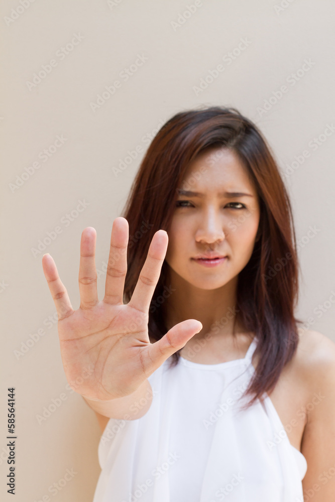 stop, reject, refuse, forbid, negative hand sign from beautiful stop, reject, refuse, forbid, negative hand sign from beautiful