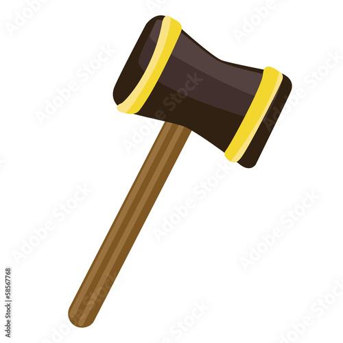 mallet isolated illustration