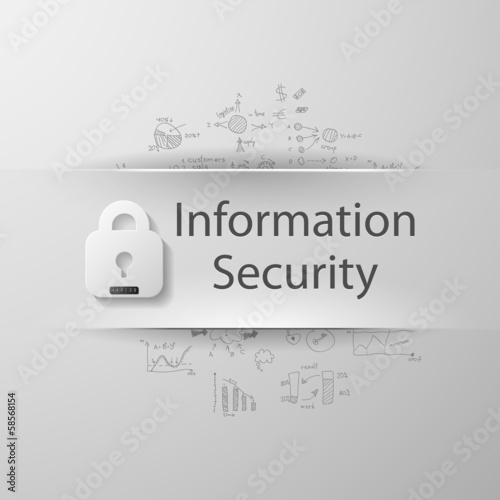 inscription “Information security” with formulas
