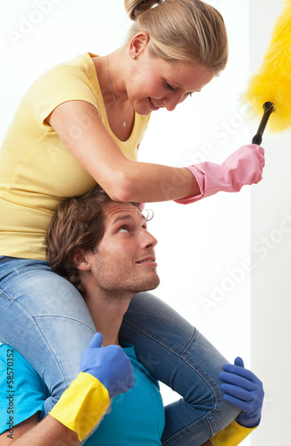Enjoyment in housework photo