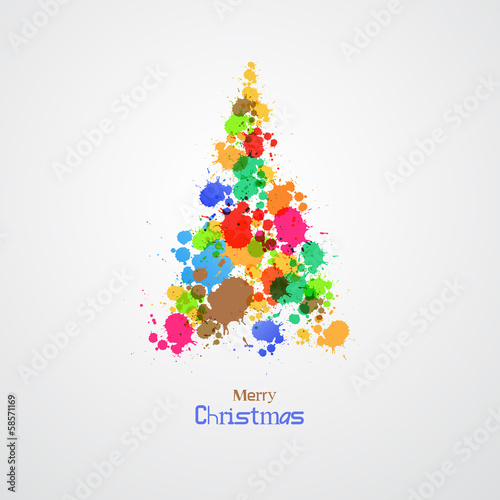 Abstract Vector Merry Christmas Background