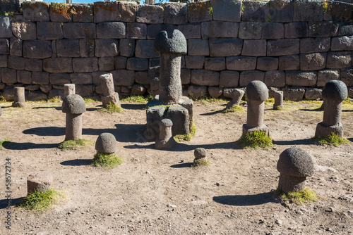 Fertility temple in the peruvian Andes at Puno Peru photo