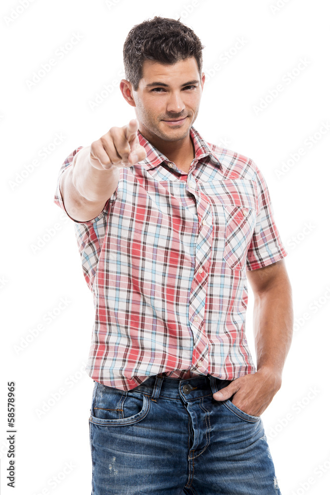 Man pointing Man pointing