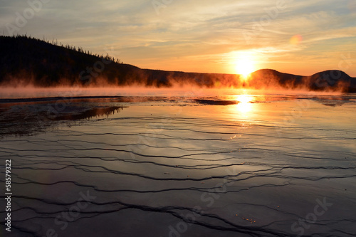 Grand Prismatic Spring in Yellowstone National Park photo