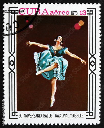 Postage stamp Cuba 1978 Scene from Giselle, Ballet photo